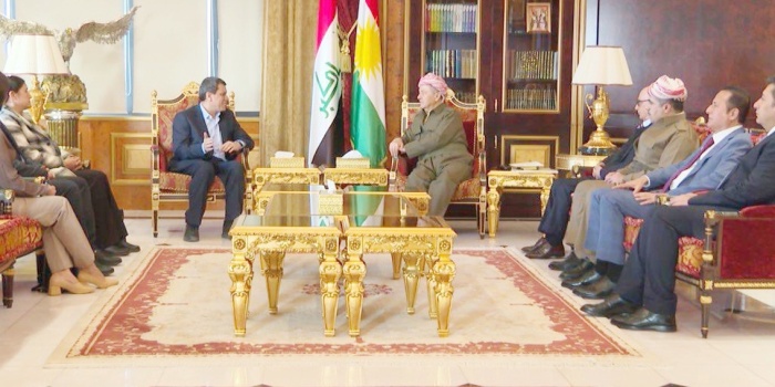 Mazlum Ebdî. QSD heyeti, Mesûd Barzanî ile görüşme