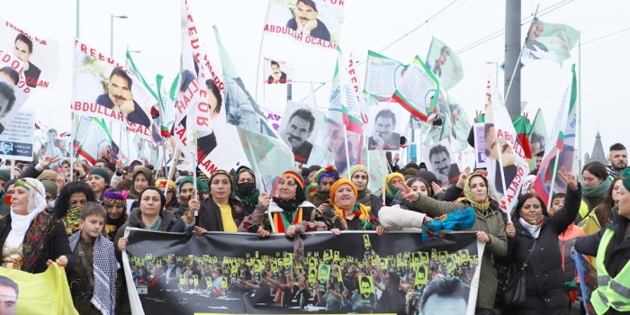 Kürt Halk Önderi Abdullah Öcalan özgürlüğü için eylem / Köln