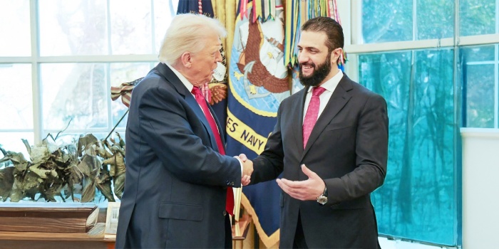 Donald Trump ve Ahmed El Şara /foto:AFP