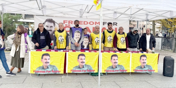 Kürt Halk Önderi Abdullah Öcalan özgürlüğü için eylem/ Strasbourg