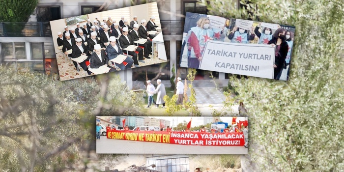 Cemaat yurtları protesto